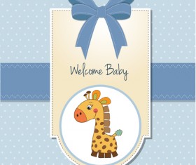 Cute baby card vector design 08