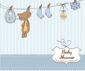Cute baby card vector design 10