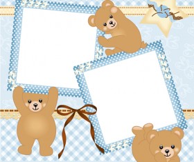 Cute baby card vector design 11