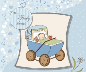 Cute baby card vector design 12