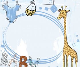 Cute baby card vector design 13