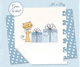 Cute baby card vector design 16