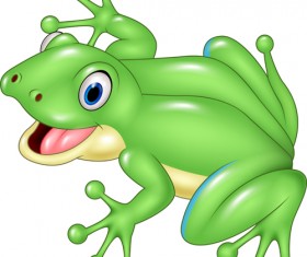 Cute cartoon frog vector