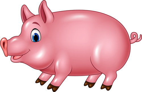 Cute cartoon pig vector free download