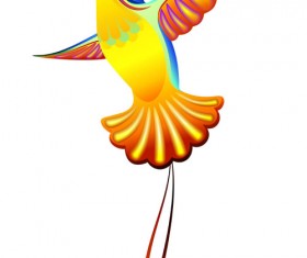 Cute hummingbird vector 01