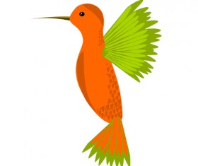 Cute hummingbird vector 02