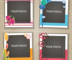 Cute photo frame vector set 07