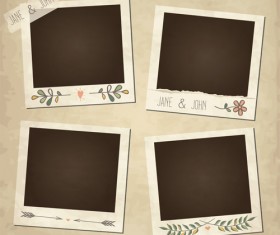 Cute photo frame vector set 08