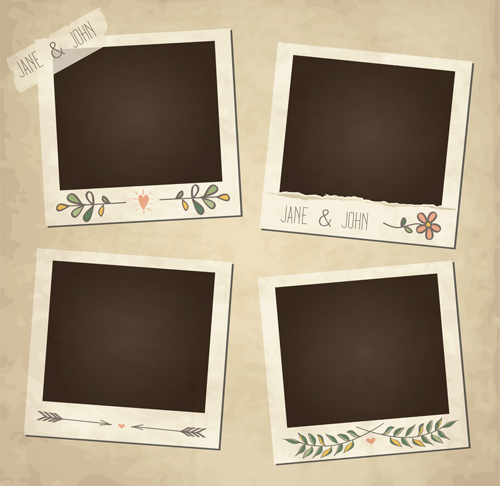 Download Cute photo frame vector set 08 free download