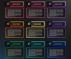 Dark infographic with diagram business template vector 02