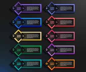 Dark infographic with diagram business template vector 09