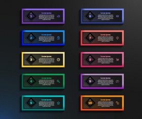 Dark infographic with diagram business template vector 14