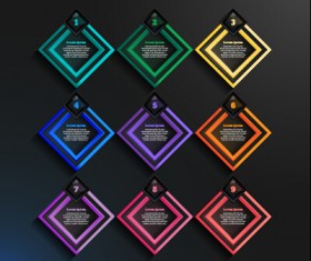 Dark infographic with diagram business template vector 15