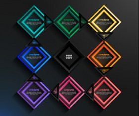 Dark infographic with diagram business template vector 17