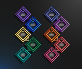 Dark infographic with diagram business template vector 18