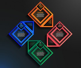 Dark infographic with diagram business template vector 20