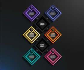 Dark infographic with diagram business template vector 21