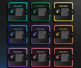 Dark infographic with diagram business template vector 22