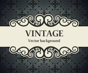 Decor pattern with vintage background vector 03