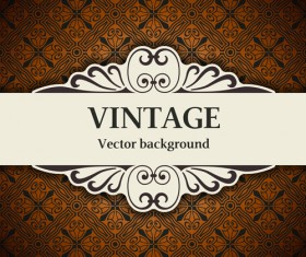 Decor pattern with vintage background vector 05