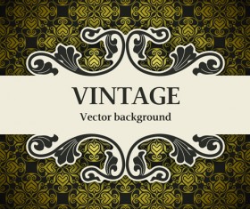 Decor pattern with vintage background vector 07