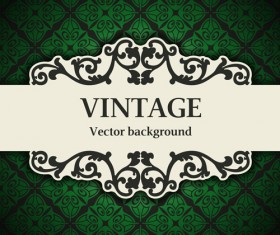 Decor pattern with vintage background vector 08