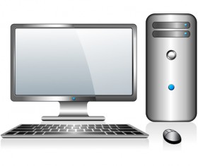 Desktop PC design vectors 01