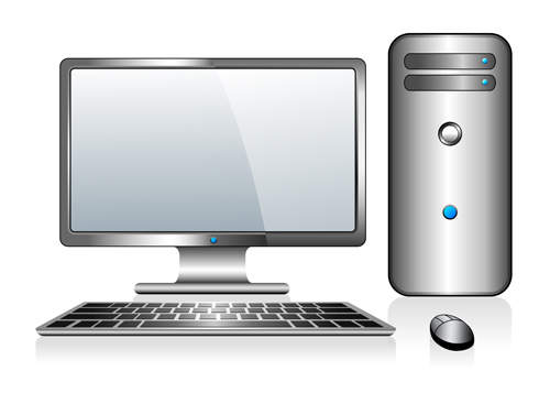 Desktop PC design vectors 01