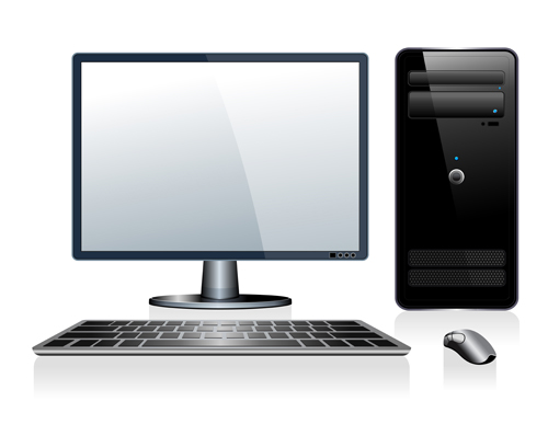 Desktop PC design vectors 02 free download