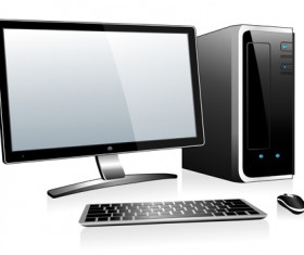 Desktop PC design vectors 05