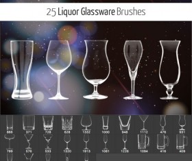 Different glassware brushes set