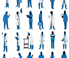 Doctors silhouetter design set 05