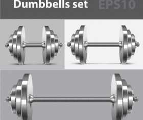 Dumbbell vector design illustration 01