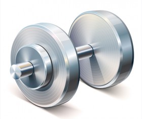 Dumbbell vector design illustration 04