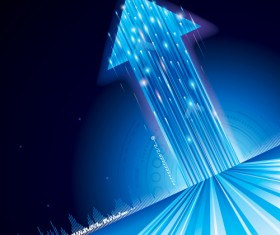 Dynamic arrow modern background vector 01