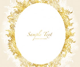 Elegant floral frame with background vector 01