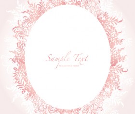 Elegant floral frame with background vector 02