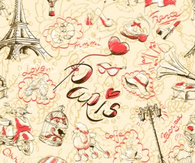 Fashion paris seamless pattern vectors 02