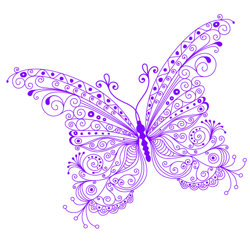 Floral butterfly photoshop brushes