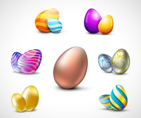 Floral easter egg vectors set