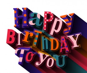 Floral happy birthday text design vector 02