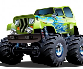 Funny big car vector illistration vector 01