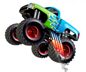 Funny big car vector illistration vector 02