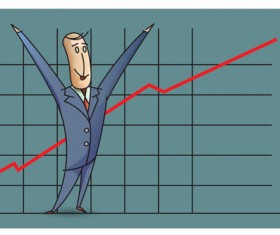 Funny people with finance template vector 02