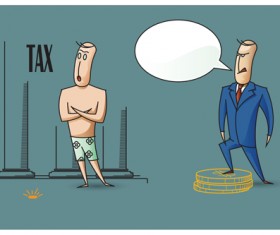 Funny people with finance template vector 05