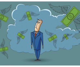 Funny people with finance template vector 08