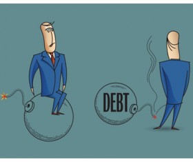 Funny people with finance template vector 10