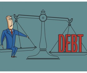 Funny people with finance template vector 16