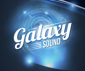 Galaxy sound party flyer design vector 01