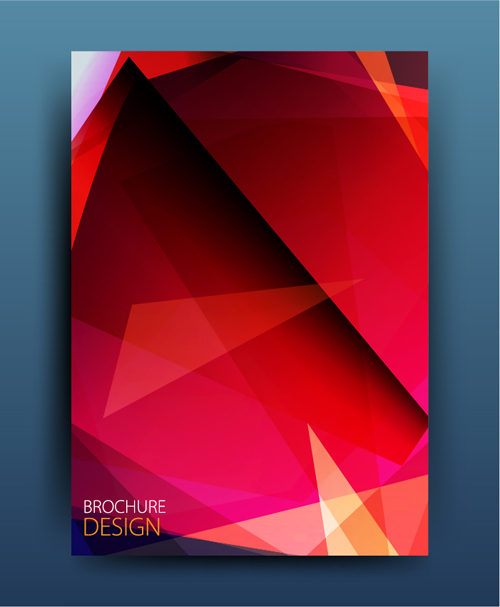 Geometric polygon brochure cover modern design 02